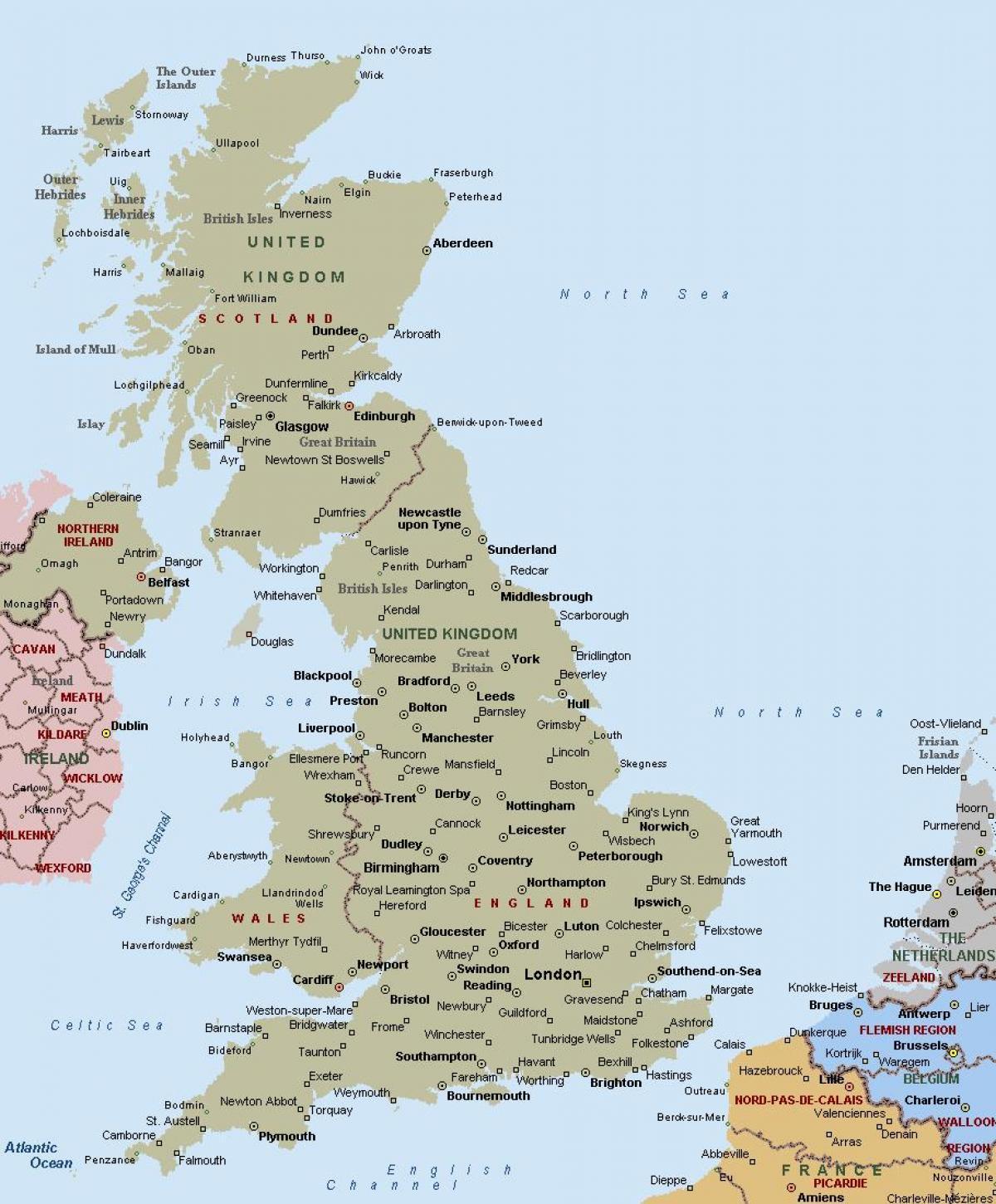 Plan de ville du Royaume-Uni (UK)