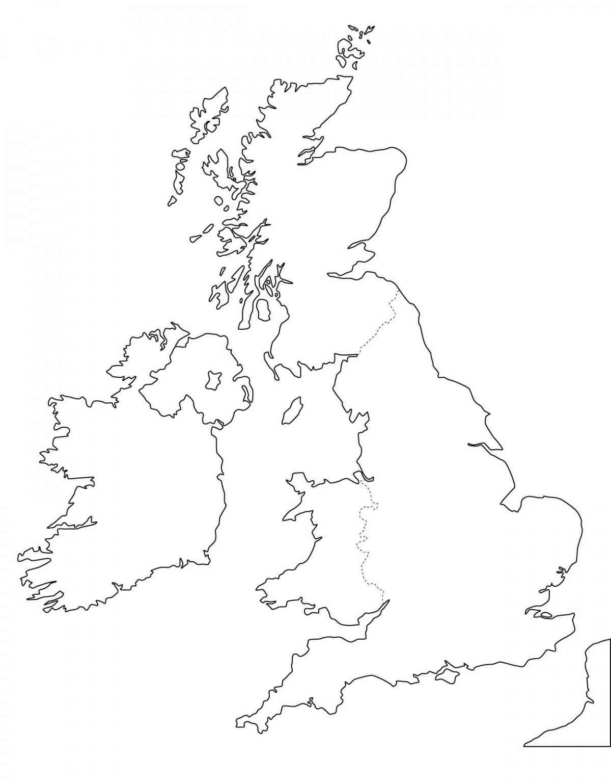 Vider la carte du Royaume-Uni (UK)