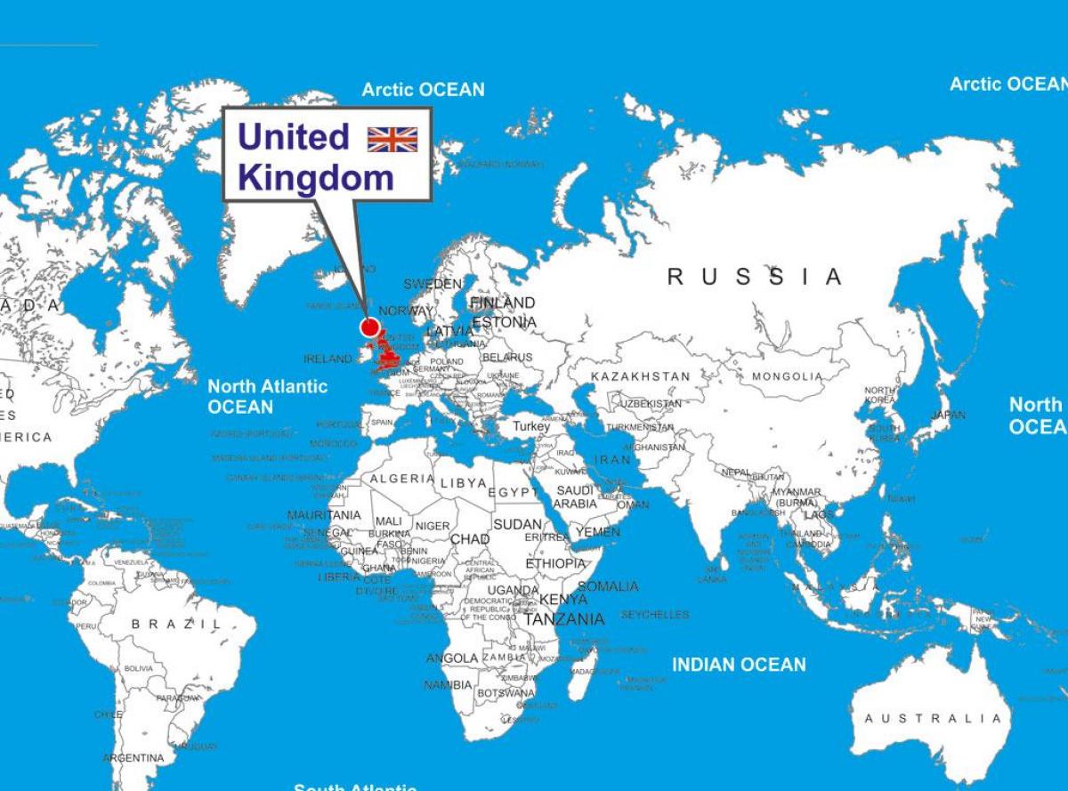 Situation du Royaume-Uni (UK) sur la carte du monde