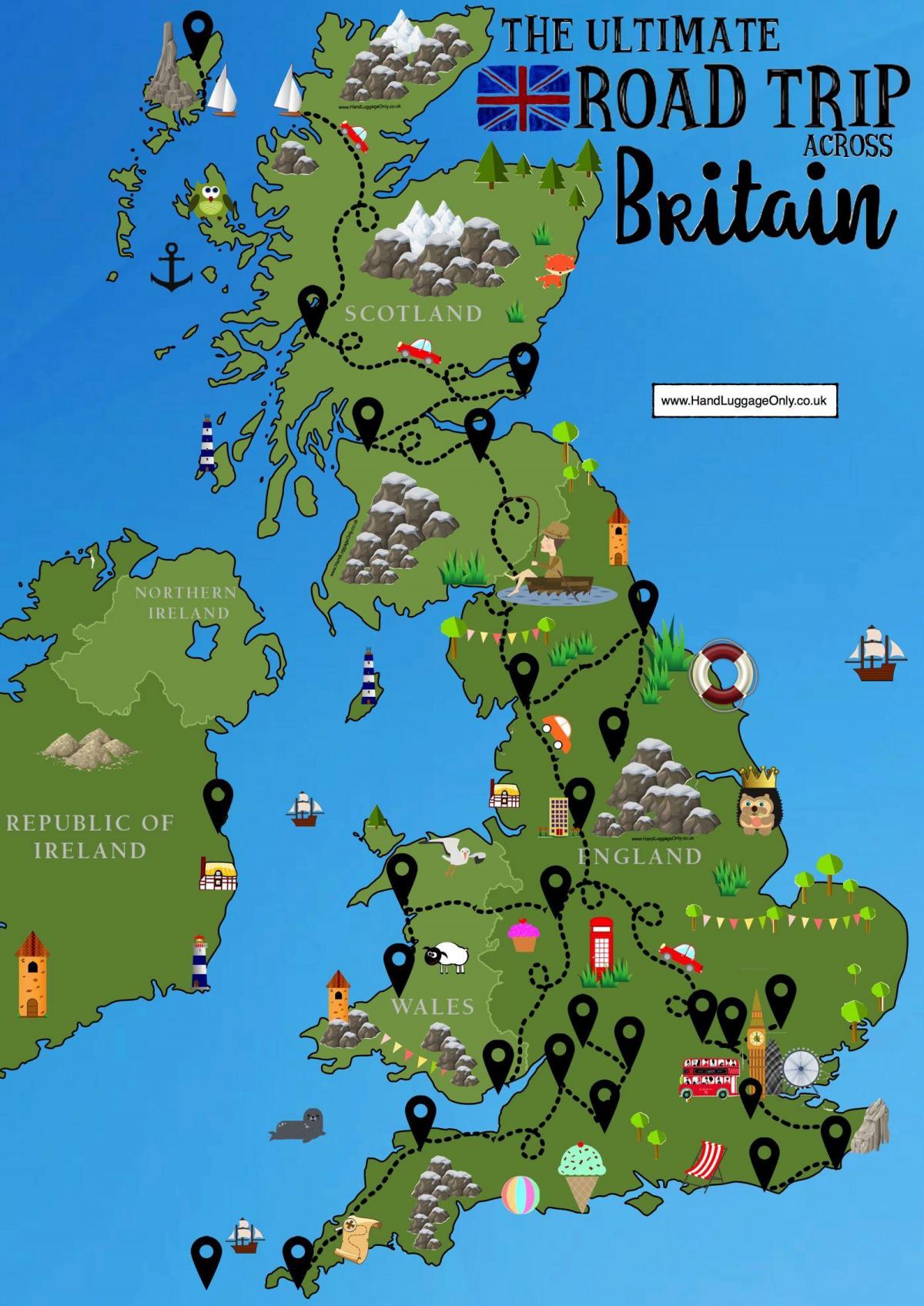 Carte de voyage du Royaume-Uni (UK)